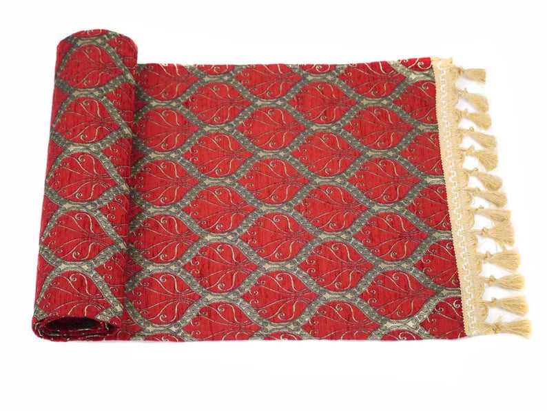 Turkish Table Runner Red Istanbul Grand Bazaar Au