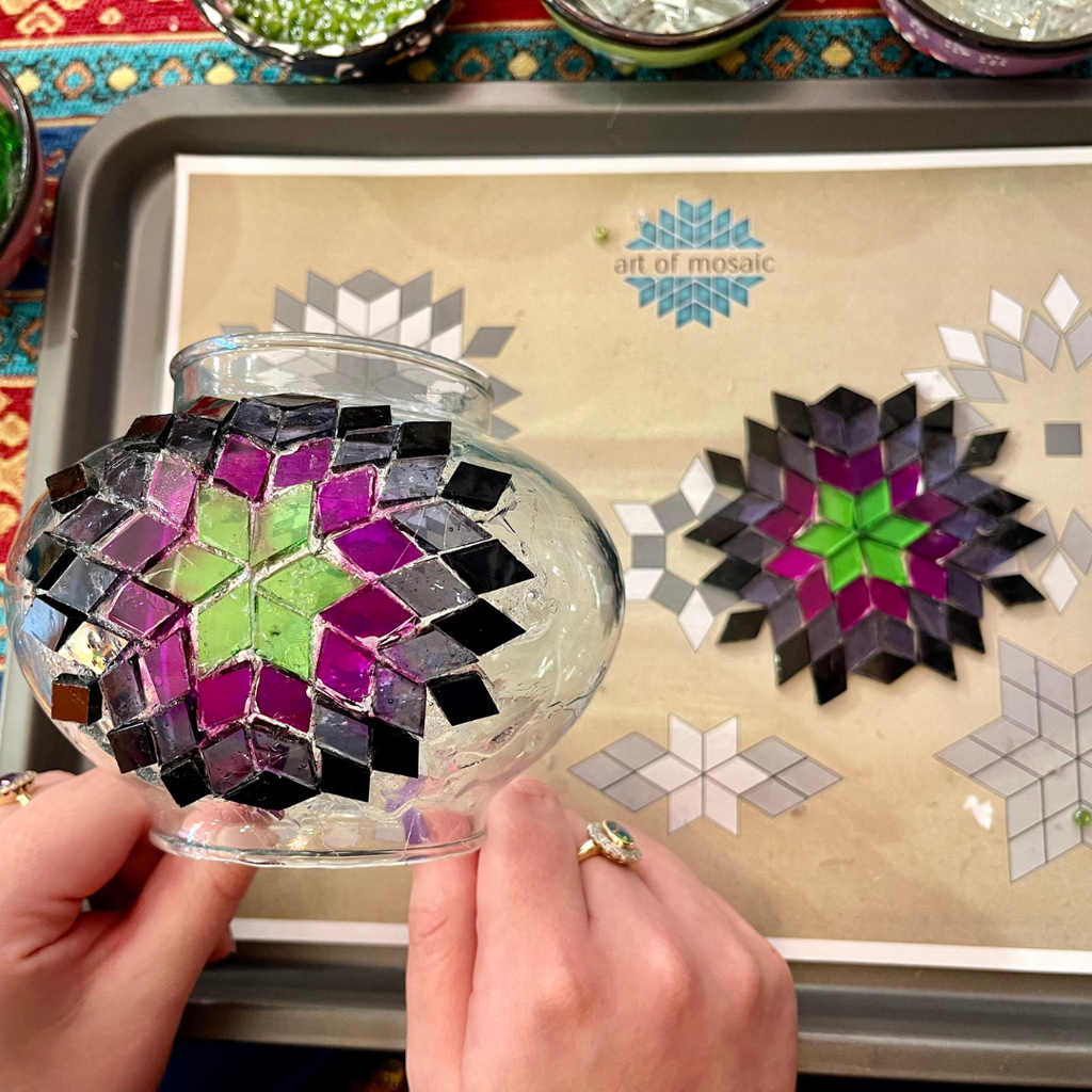 Turkish mosaic lamp making classes in Brisbane , Chermside and Carindale